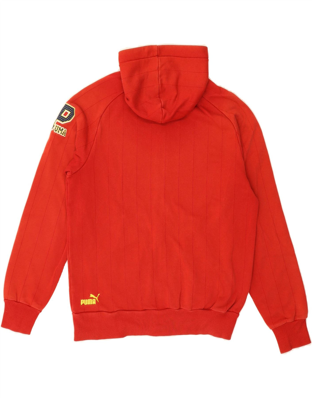 PUMA Mens Graphic Zip Hoodie Sweater Medium Red Cotton Vintage Puma and Second-Hand Puma from Messina Hembry 