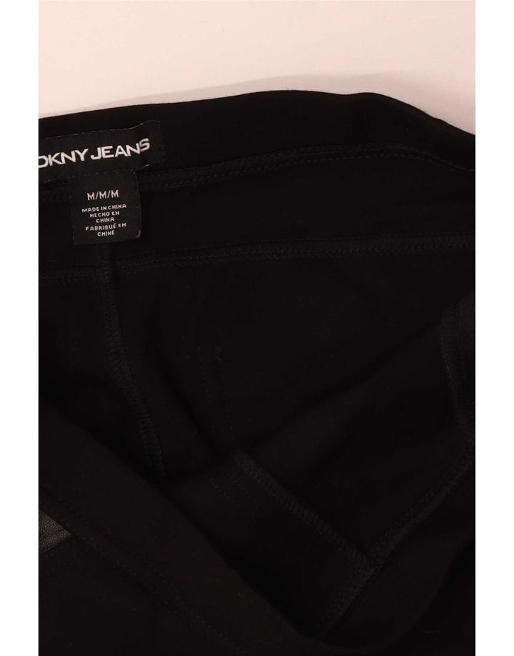 Dkny Damen Slim Freizeithose Medium W30 L29 Schwarze Viskose