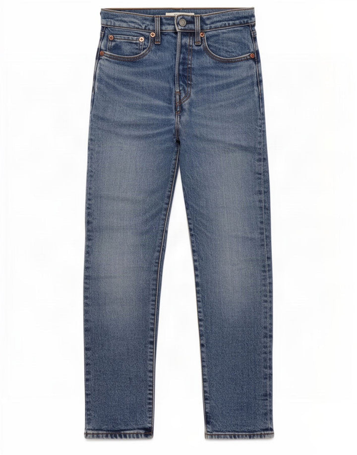 Levi's Damen Wedgie Straight Jeans W25 L27 Blaue Baumwolle