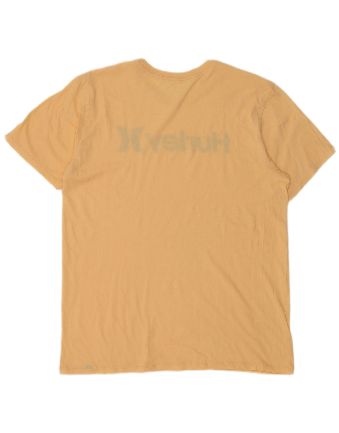 HURLEY Herren-T-Shirt mit Grafik, groß, aus gelber Baumwolle