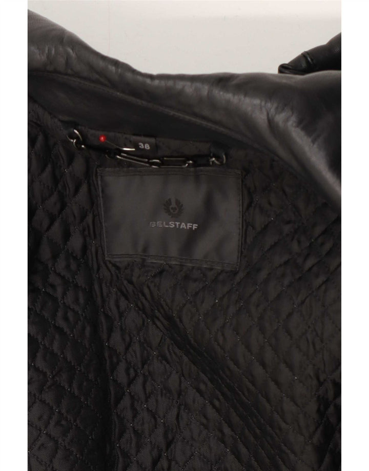 Belstaff Damen Leder Bikerjacke IT 38 XS Schwarz