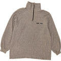 VINTAGE Mens Zip Neck Sweatshirt Jumper XL Grey Vintage Vintage and Second-Hand Vintage from Messina Hembry 