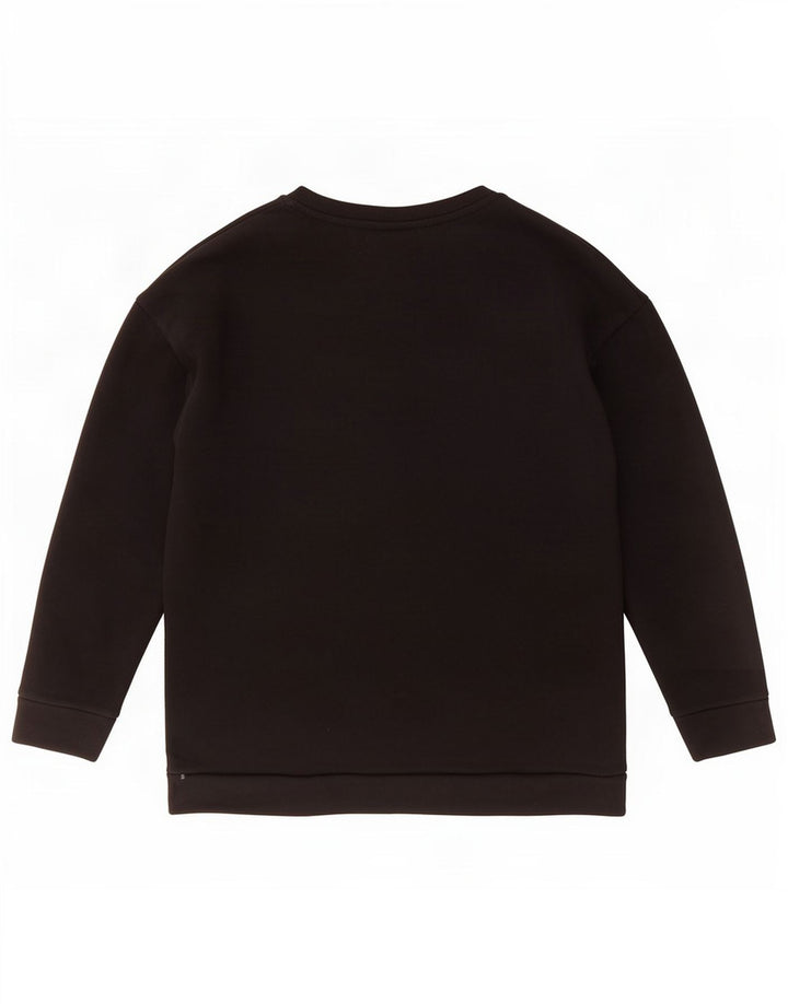 Zara Damen Grafik-Sweatshirt-Pullover UK 10 Small Schwarz