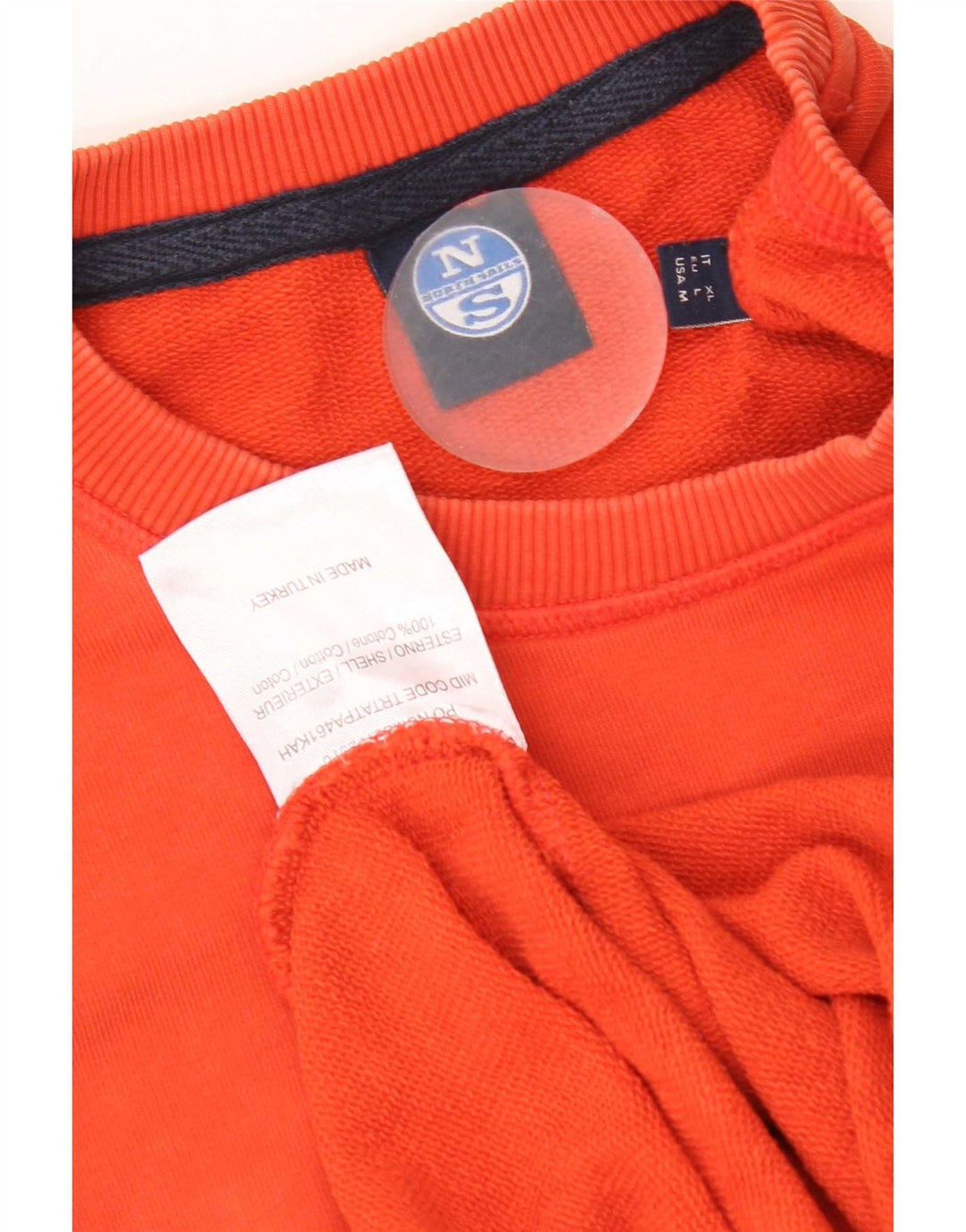 North Sails Herren-Sweatshirt mit Grafik, groß, orange, Baumwolle