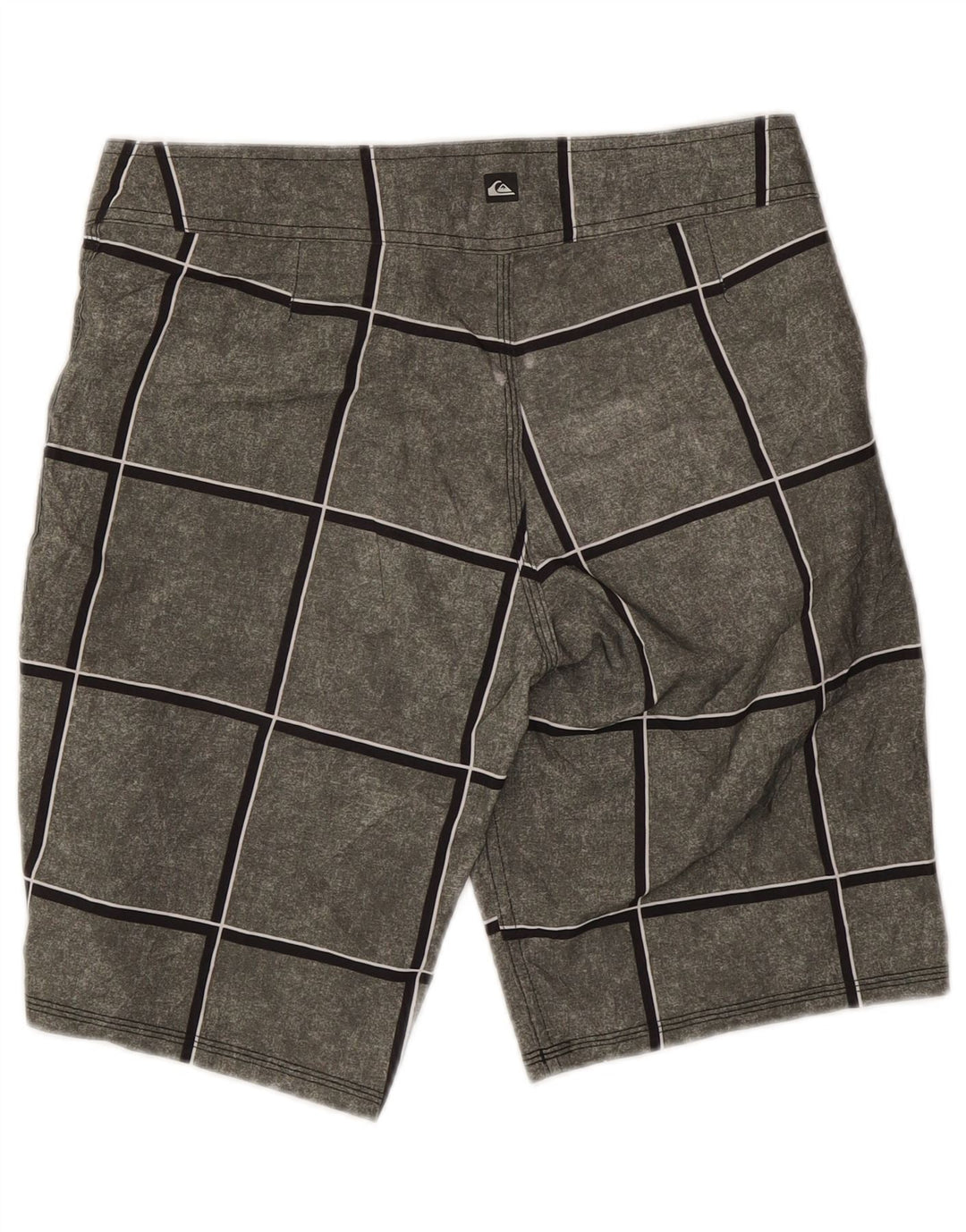 Quiksilver Herren-Badeshorts, klein, grau kariert, Polyacryl