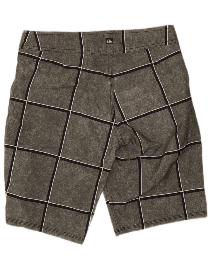 Quiksilver Herren-Badeshorts, klein, grau kariert, Polyacryl