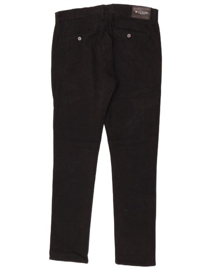 Guess Slim Chino-Hose für Herren, W34, L32, schwarze Baumwolle