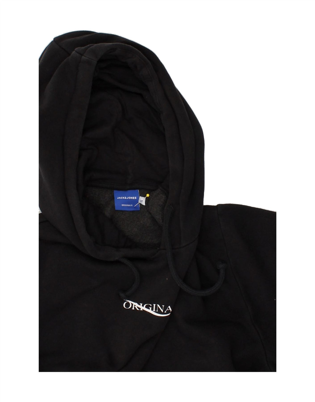 JACK & JONES Mens Graphic Hoodie Jumper Small Black Cotton | Vintage Jack & Jones | Thrift | Second-Hand Jack & Jones | Used Clothing | Messina Hembry 