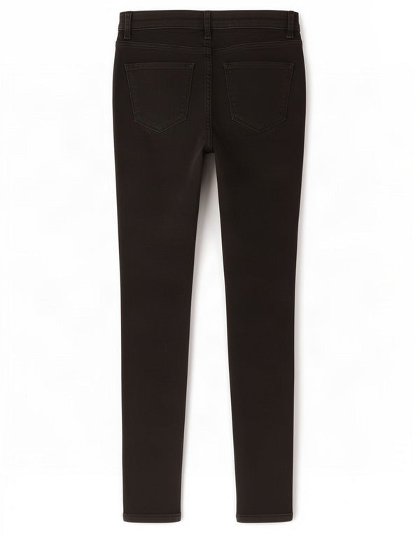 Zara Damen Slim Freizeithose EU 36 XS W26 L26 Schwarze Baumwolle