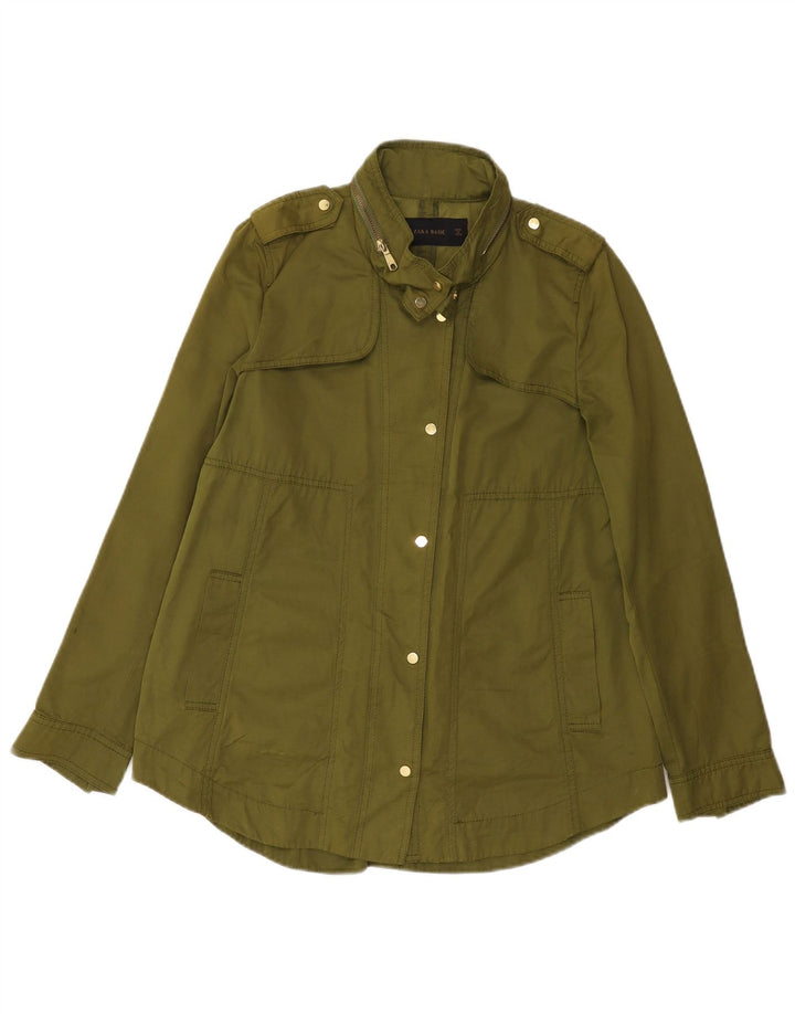 Zara Damen Militärjacke UK 10 Small Grün