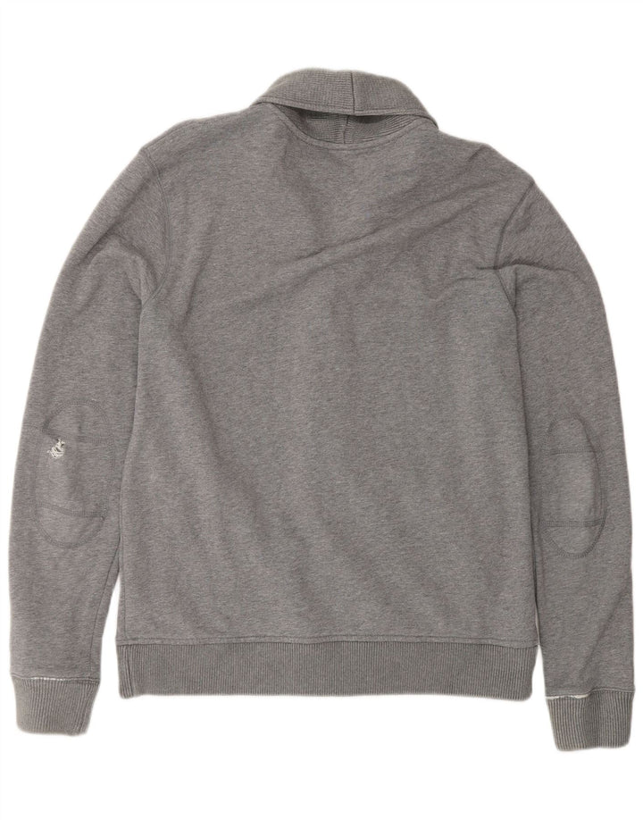 Tommy Hilfiger Herren-Cardigan mit Grafik, groß, graue Baumwolle