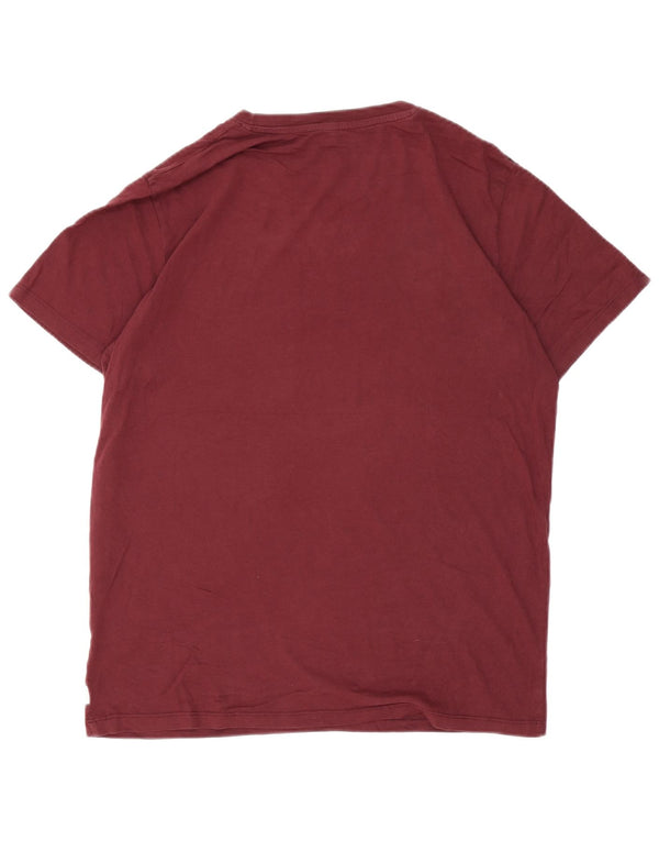 Jack & Jones Herren T-Shirt Top Large Burgund Baumwolle
