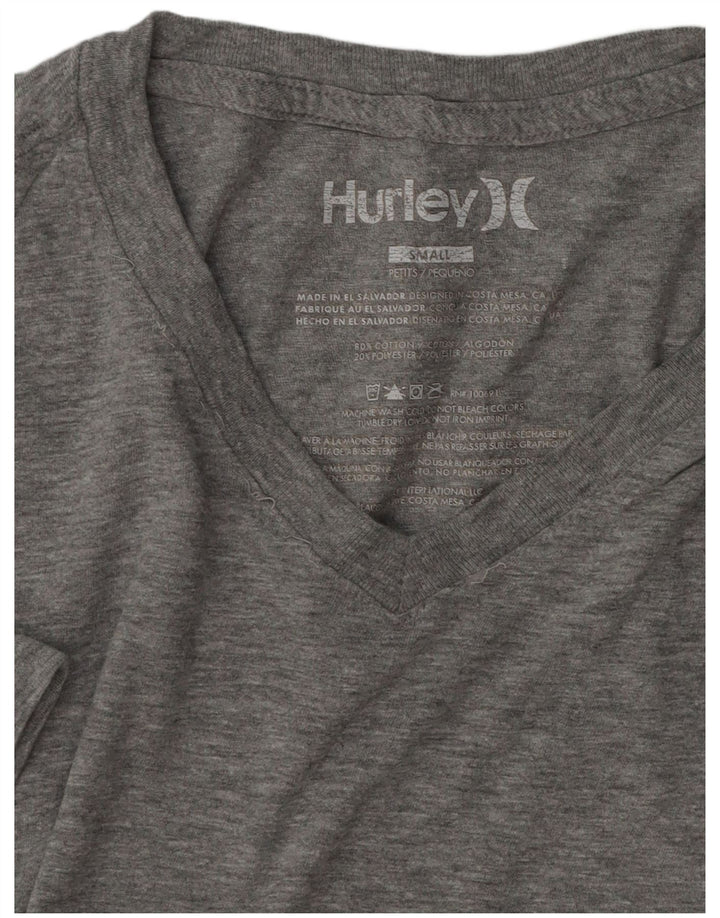 Hurley Herren-T-Shirt-Oberteil, klein, grau gesprenkelte Baumwolle