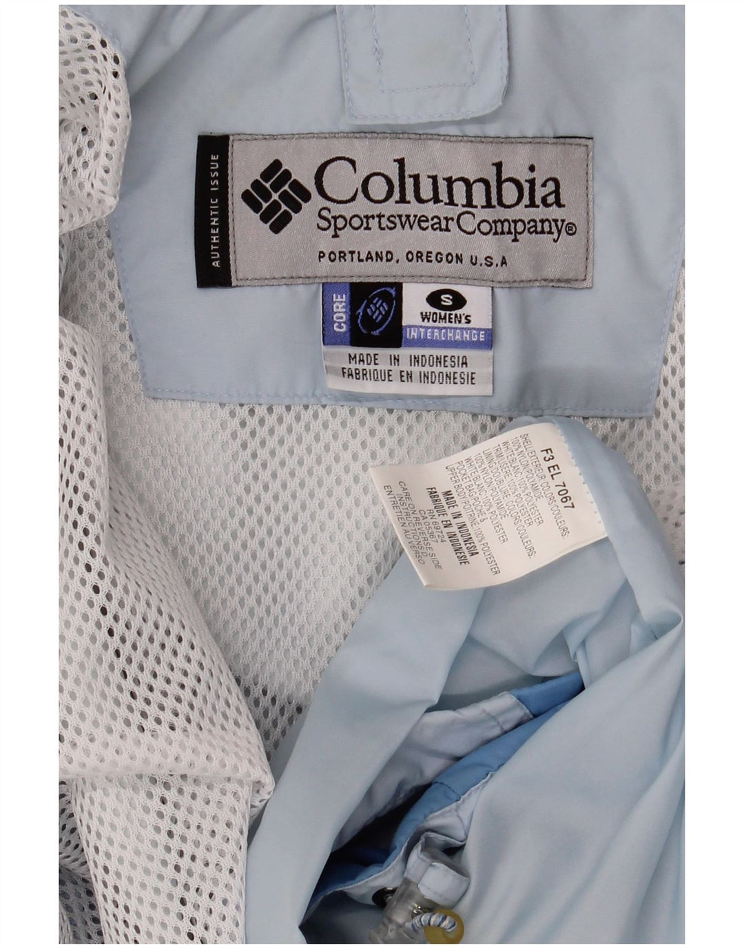 Columbia Damen Übergroße Kapuzen-Regenjacke UK 10 Small Blue Colourblock