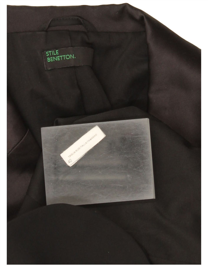 Benetton Damen Blazer Jacke IT 40 Small Schwarz