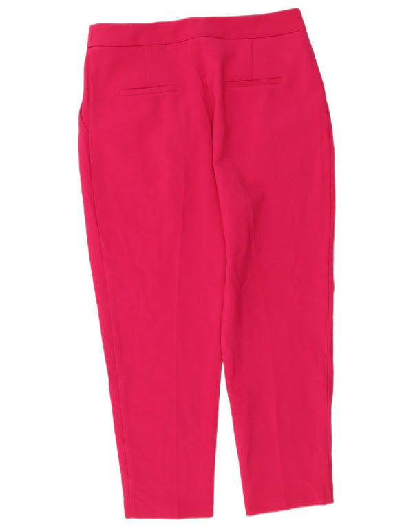 Topshop Damen-PEGged-Cropped-Hose UK 14 Large W32 L25 Rosa Polyester