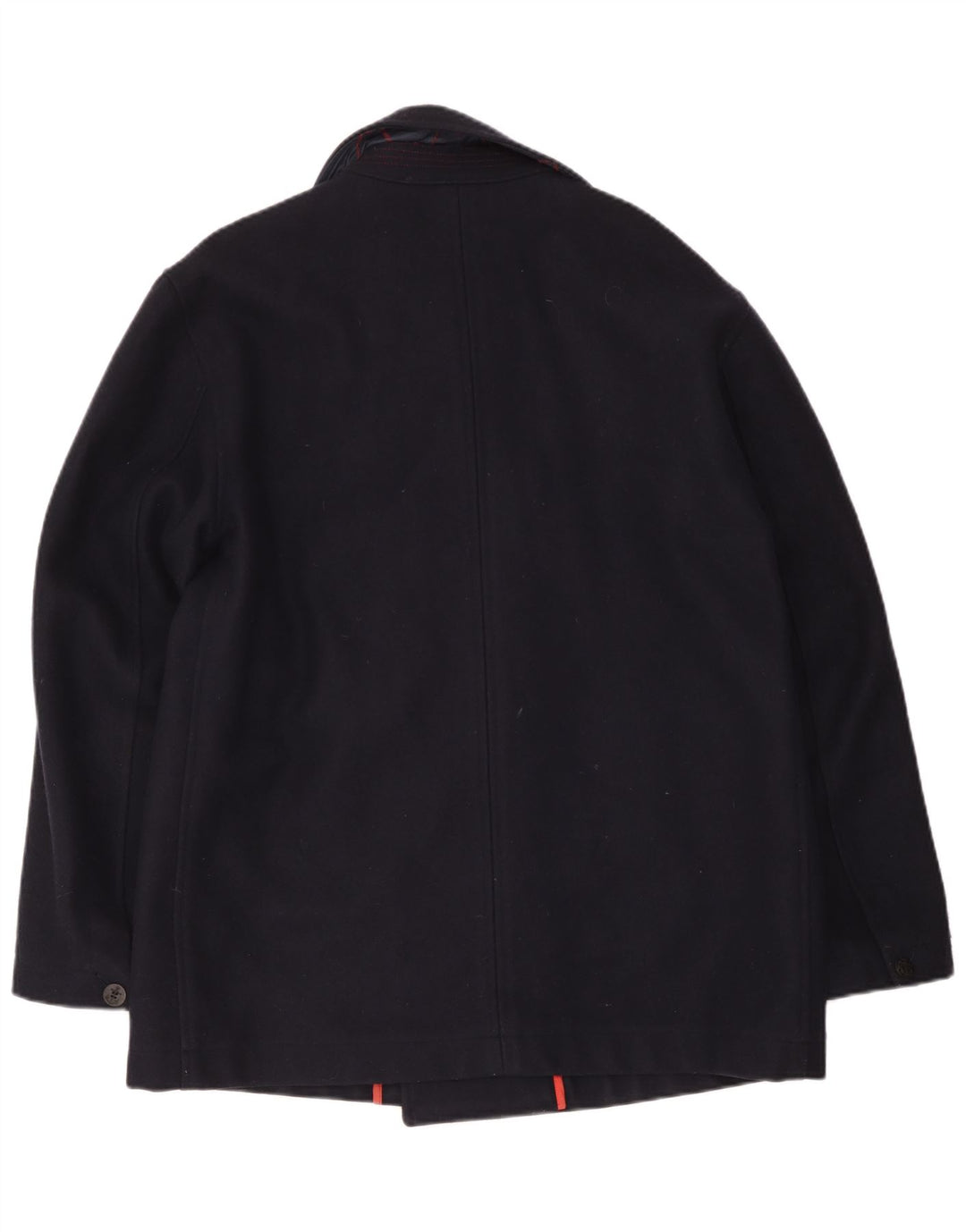 Elvstrom Herren Pea Coat UK 42 XL Marineblaue Wolle