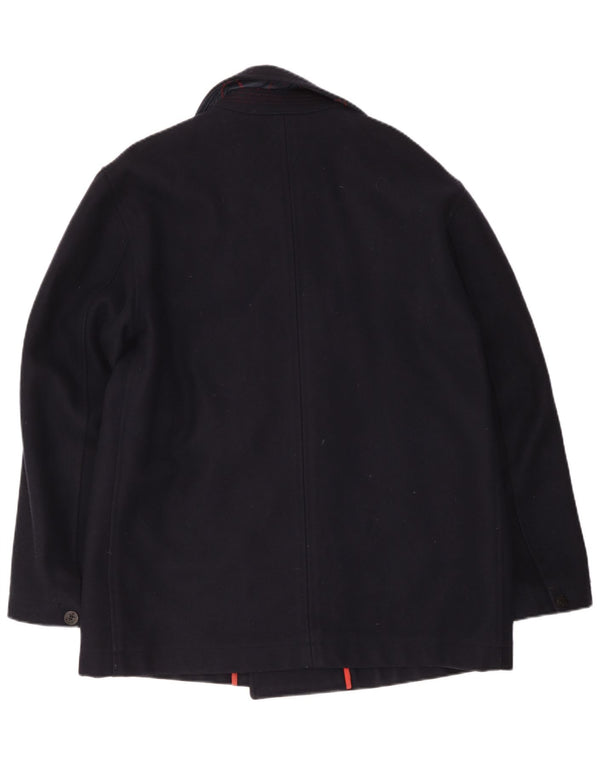 Elvstrom Herren Pea Coat UK 42 XL Marineblaue Wolle