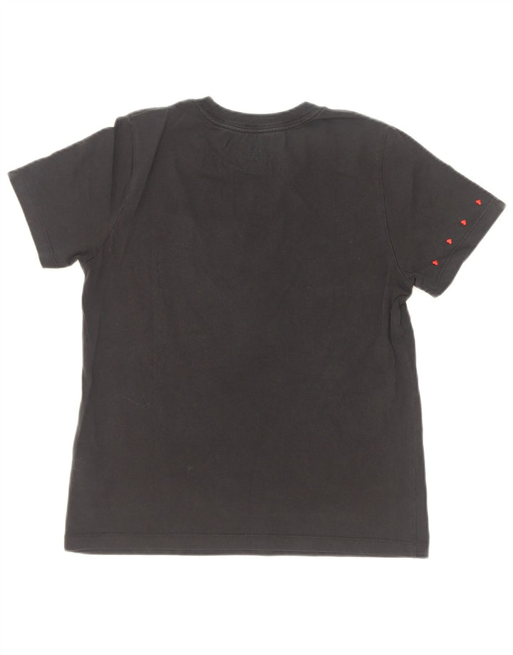 Converse Damen-T-Shirt mit Grafik, UK 10, Größe S, Schwarz, Baumwolle