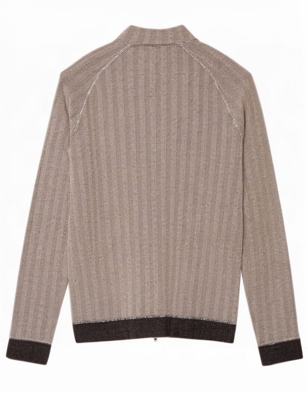 Laura Biagiotti Damen-Trainingsanzug-Oberteil, Jacke, Größe S, Gr. 10, Grau, Fischgrätenmuster