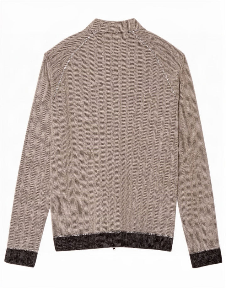 Laura Biagiotti Damen-Trainingsanzug-Oberteil, Jacke, Größe S, Gr. 10, Grau, Fischgrätenmuster