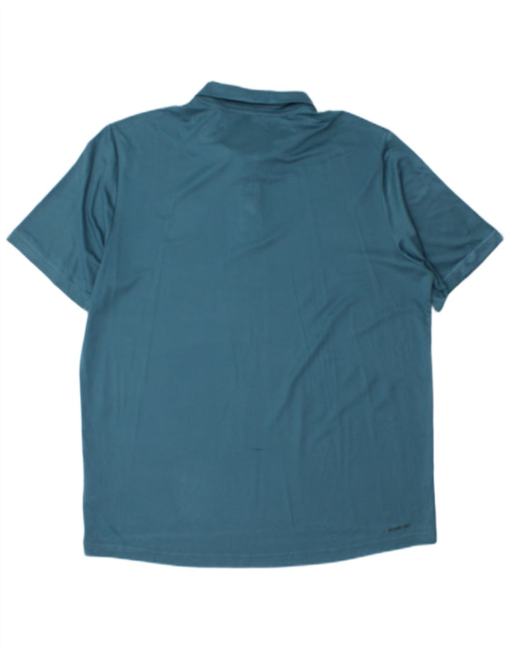 Adidas Herren Aeroready Poloshirt, großes blaues Polyester