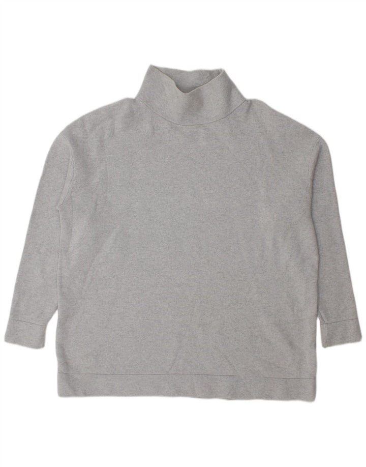 Cos Damen-Pullover, übergroß, Rollkragenpullover, Gr. 40, Größe L, Grau, Baumwolle