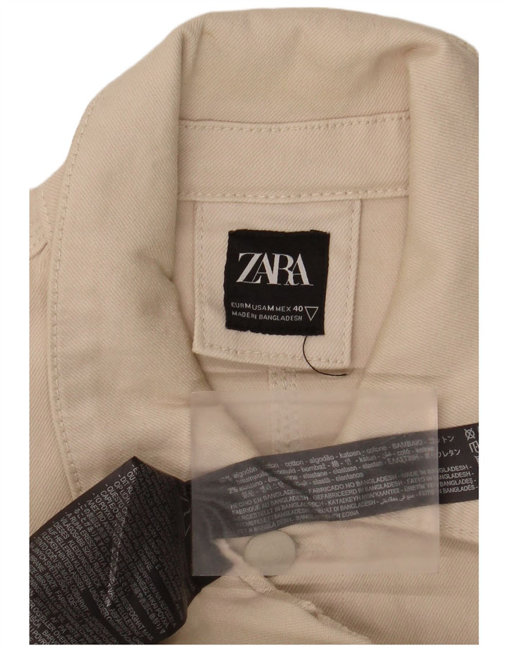 Zara Herren-Utility-Jacke UK 38 Mittelbeige Baumwolle
