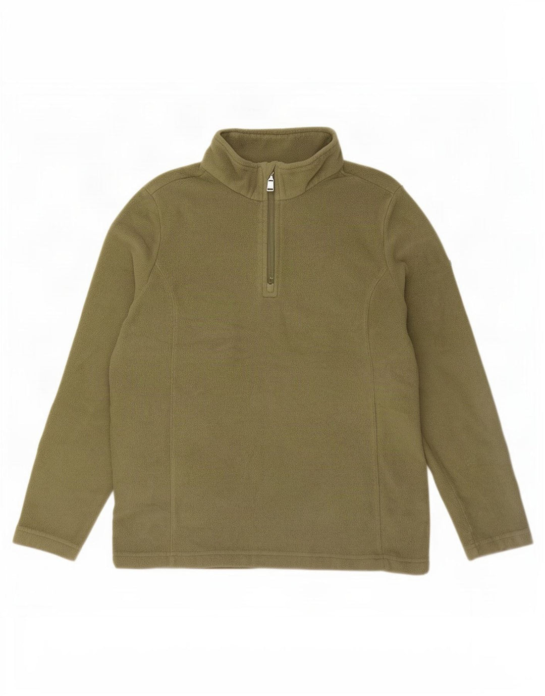 Tog 24 Damen-Fleecepullover mit Reißverschluss am Hals, übergroß, UK 10, Größe S, Khaki, Polyester