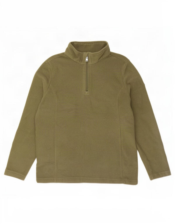 Tog 24 Damen-Fleecepullover mit Reißverschluss am Hals, übergroß, UK 10, Größe S, Khaki, Polyester