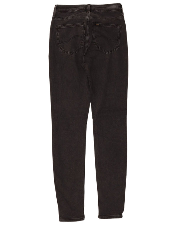 LEE Damen Scarlett High Skinny Jeans W28 L33 Schwarze Baumwolle