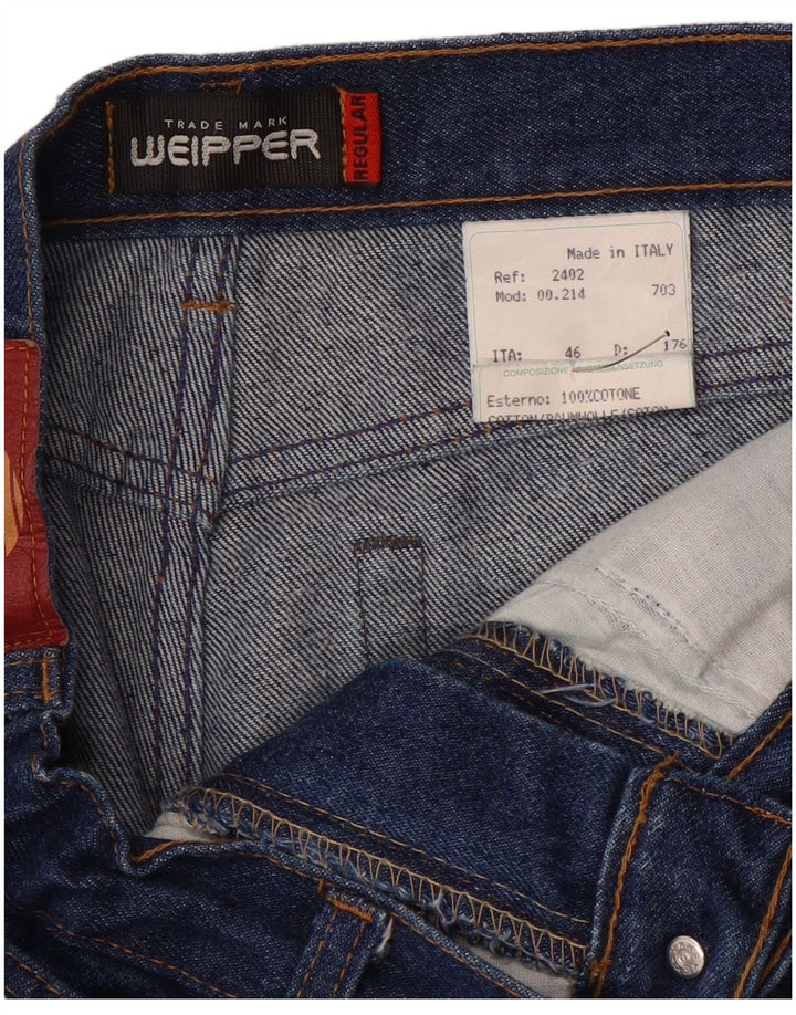 Weipper Herren Straight Jeans IT 46 Small W28 L33 Blaue Baumwolle