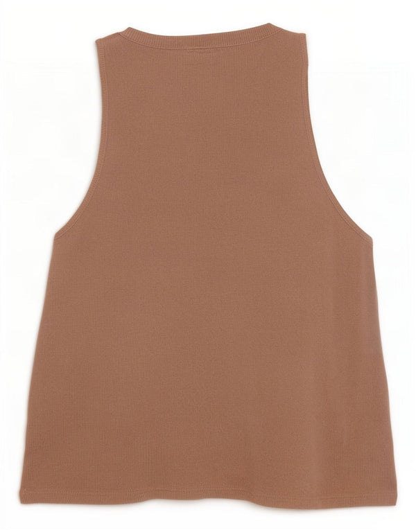 Ärmelloser Damen-Cardigan von Zara, Gr. 10, Größe S, Beige, Viskose