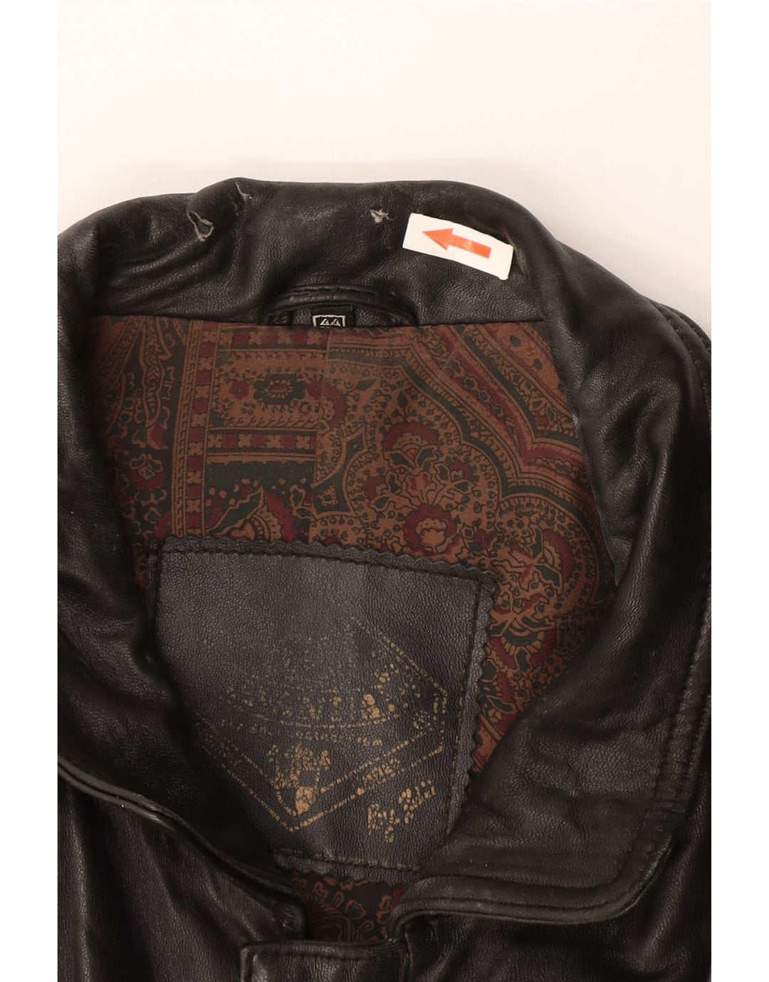 Vintage Herren Lederjacke UK 44 2XL Schwarzes Leder