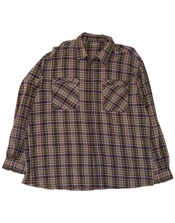 European Project Herren-Flanellhemd mit normaler Passform, 2XL, mehrfarbig, kariert