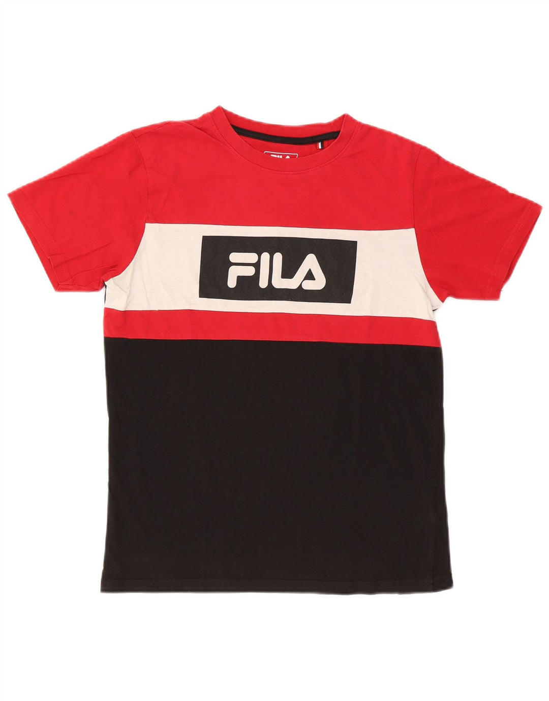 Fila Herren-T-Shirt mit Grafik, Größe S, mehrfarbig, Colourblock-Baumwolle