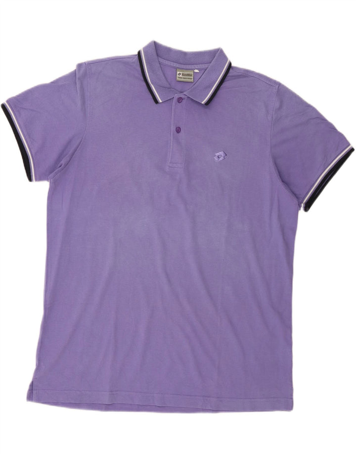 Lotto Herren-Poloshirt, Größe L, Lila