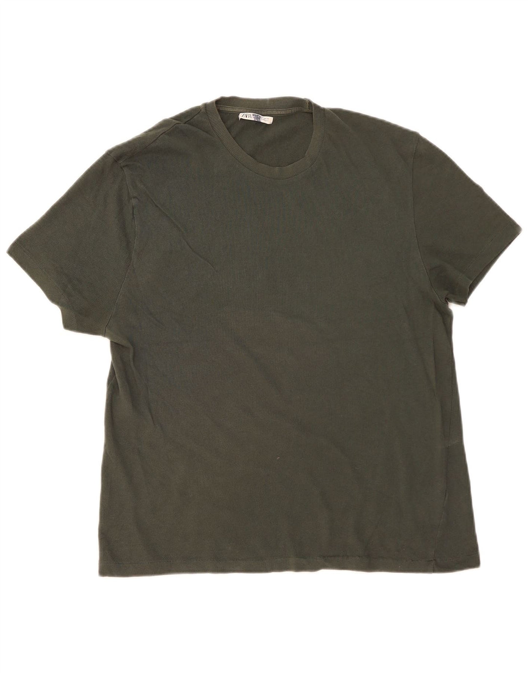 Zara Herren T-Shirt Top Large Khaki