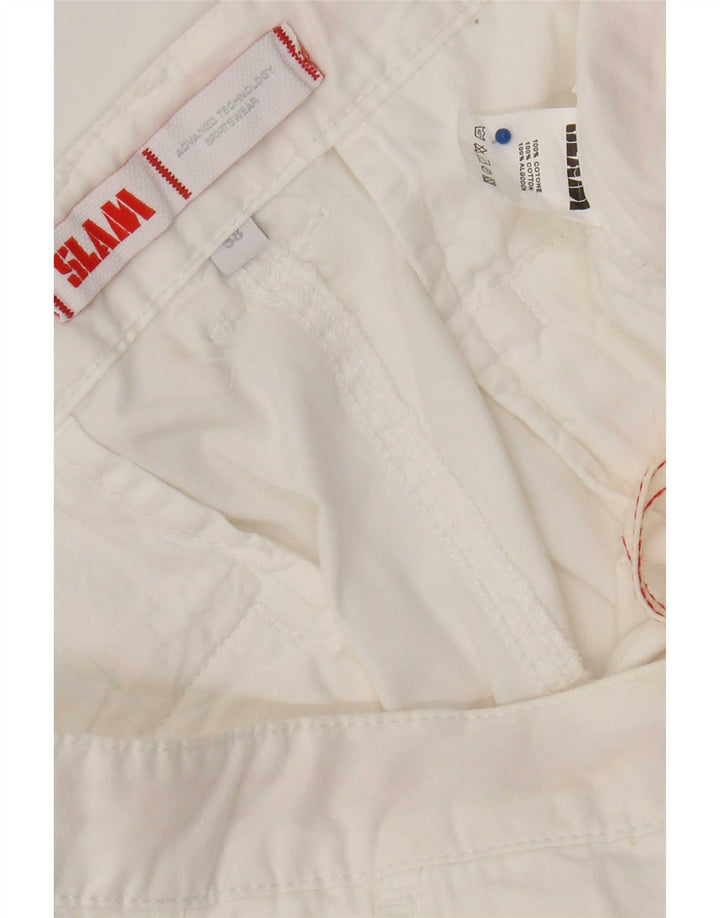 Slam Herren Cargo Shorts W38 XL Weiße Baumwolle