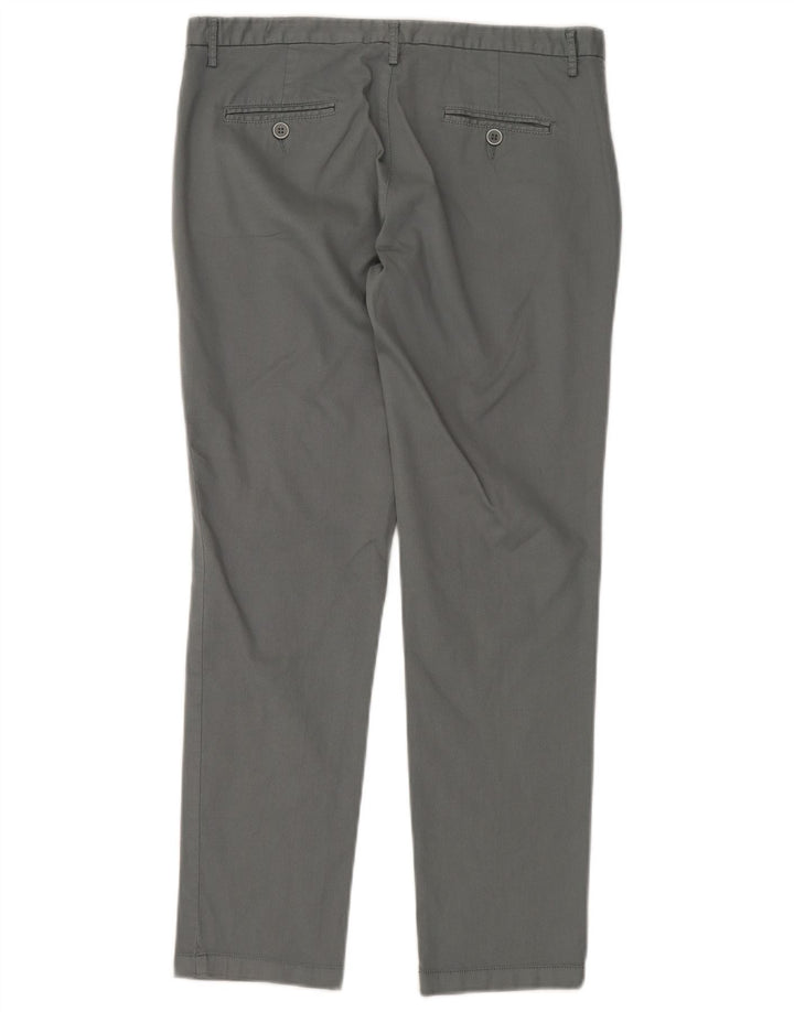 Benetton Damen Slim Chino-Hose IT 42 Medium W32 L28 Grau