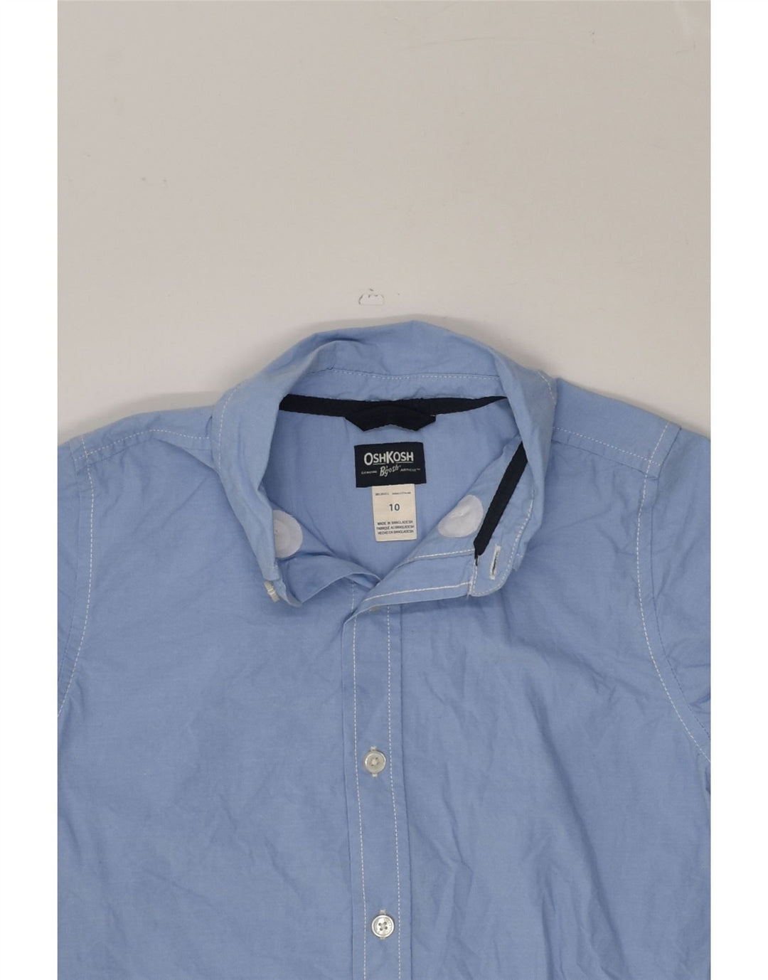VINTAGE Boys Shirt 9-10 Years Blue Cotton | Vintage Vintage | Thrift | Second-Hand Vintage | Used Clothing | Messina Hembry 