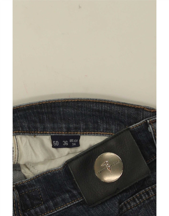 Trussardi Herren Straight Jeans W34 L33 Blau
