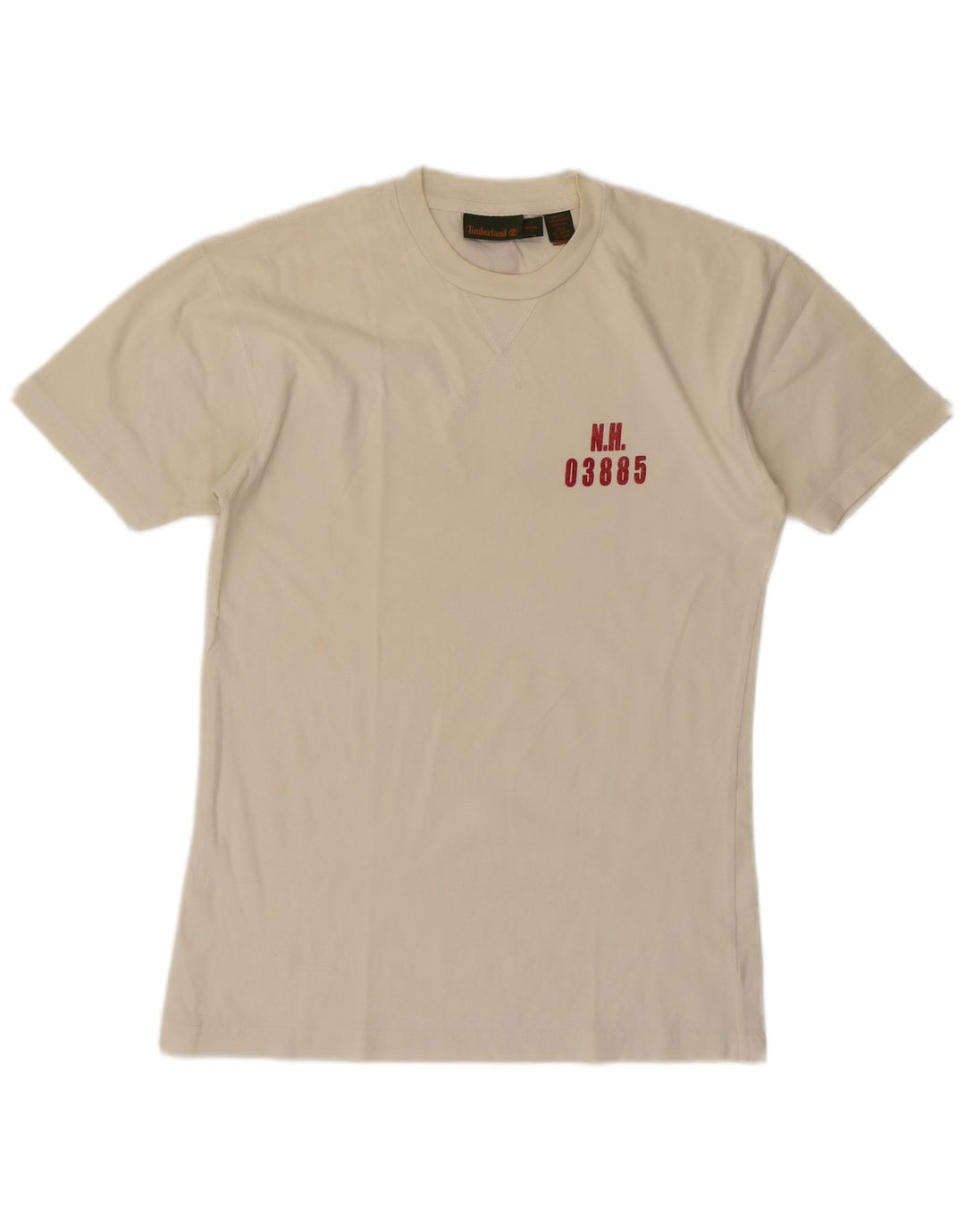 Timberland Herren-T-Shirt mit Grafik, Größe S, weiße Baumwolle