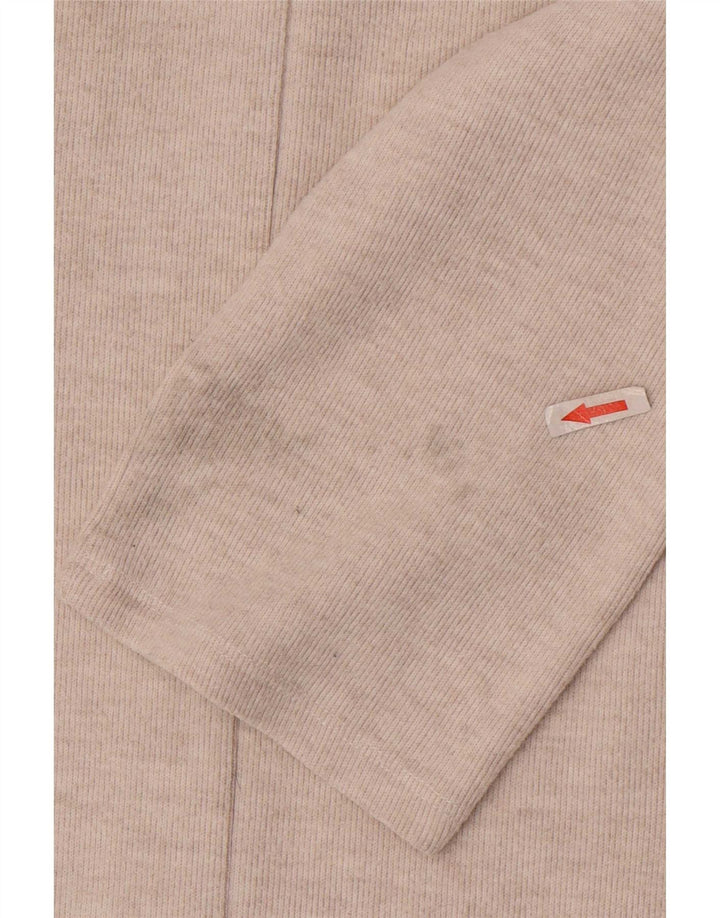 Zara Damen Etuikleid mit 3/4-Ärmeln, UK 12, Mittelbeige