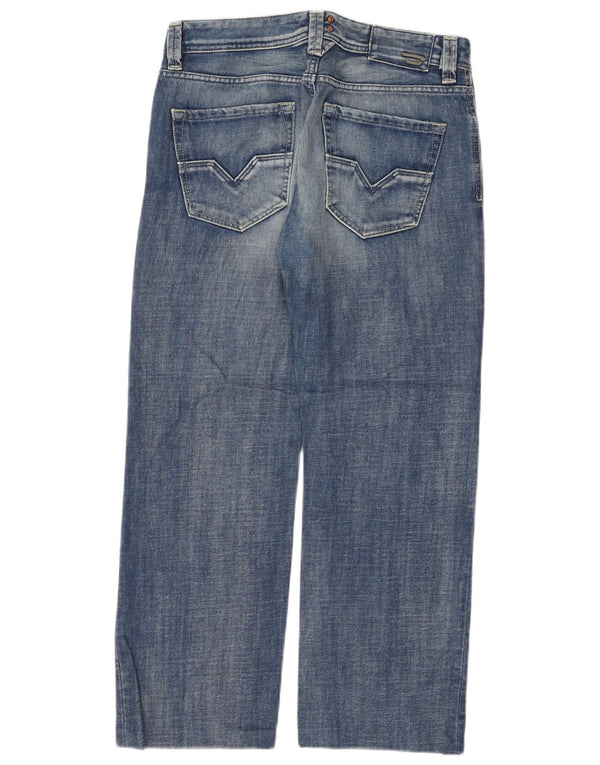 DIESEL Herren Larkee Straight Jeans W30 L27 Blaue Baumwolle