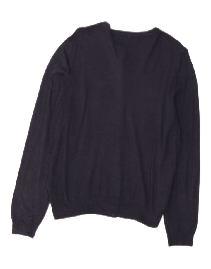 Marks & Spencer Damen-Cardigan-Pullover UK 14 Large Marineblaue Viskose