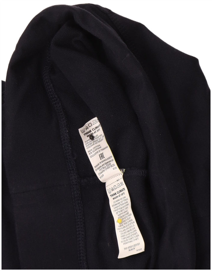 Marks & Spencer Damen-Trainingshose, Baumwolle, Größe M, Marineblau, UK 12