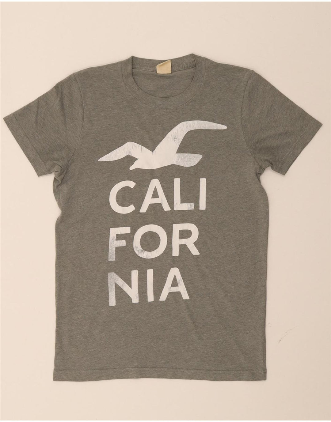 HOLLISTER Mens Graphic T-Shirt Top Small Grey Cotton Vintage Hollister and Second-Hand Hollister from Messina Hembry 