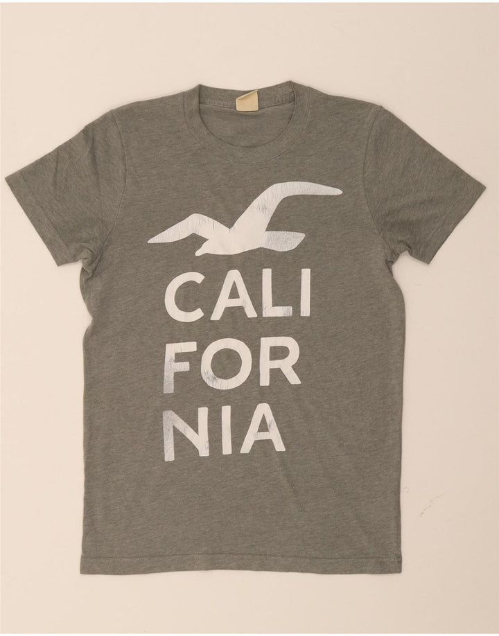 HOLLISTER Mens Graphic T-Shirt Top Small Grey Cotton Vintage Hollister and Second-Hand Hollister from Messina Hembry 