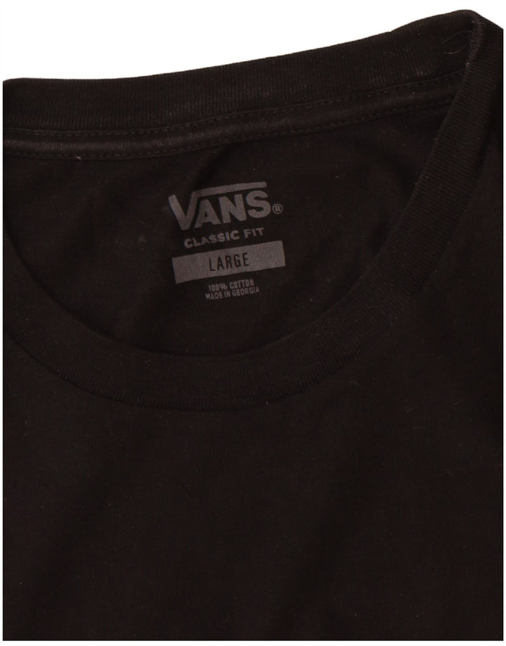 Vans Herren-T-Shirt mit klassischer Passform, groß, aus schwarzer Baumwolle